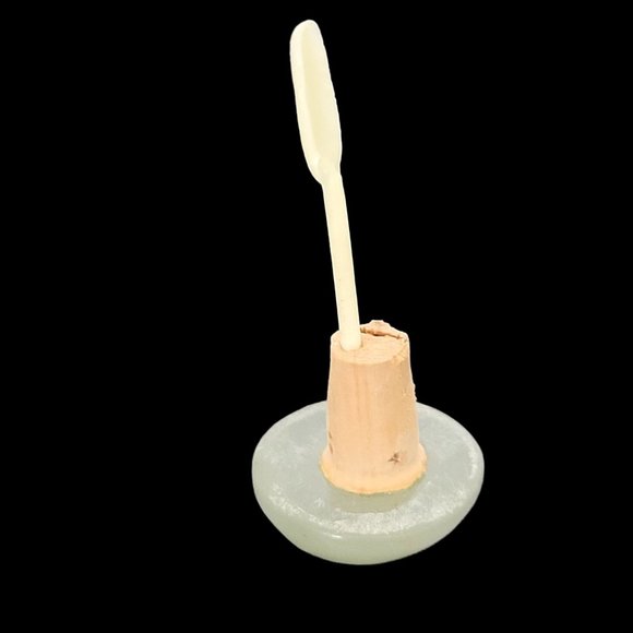 Hand Painted Chinese Snuff Bottle With Spoon Jade Top Floral Bird Motif 2 1/2" - Picture 8 of 11